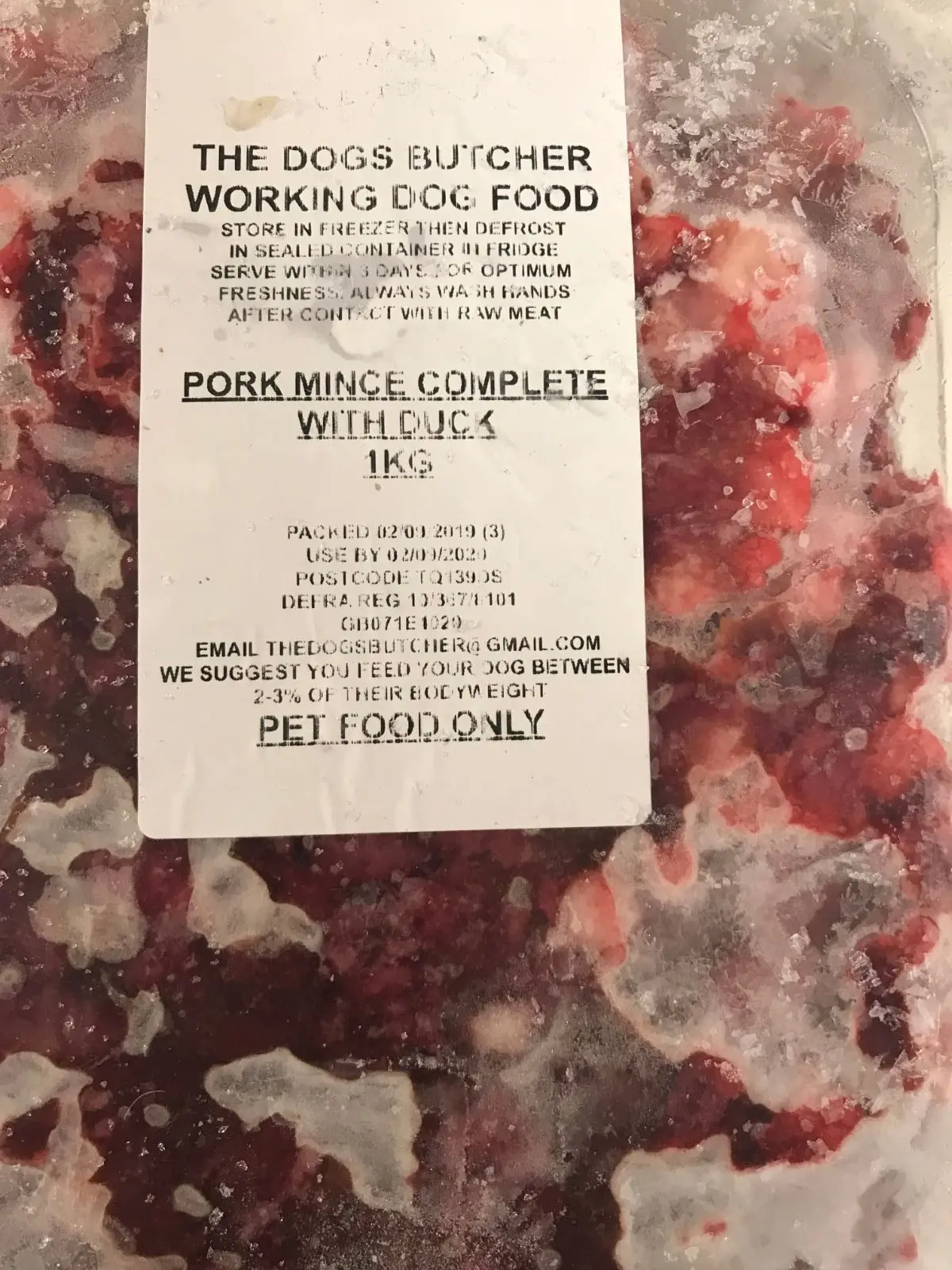 Pork mince for dogs outlet