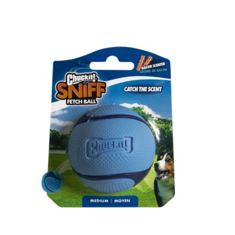 Chuckit! Sniff Fetch Ball Bacon Medium 1 Pack